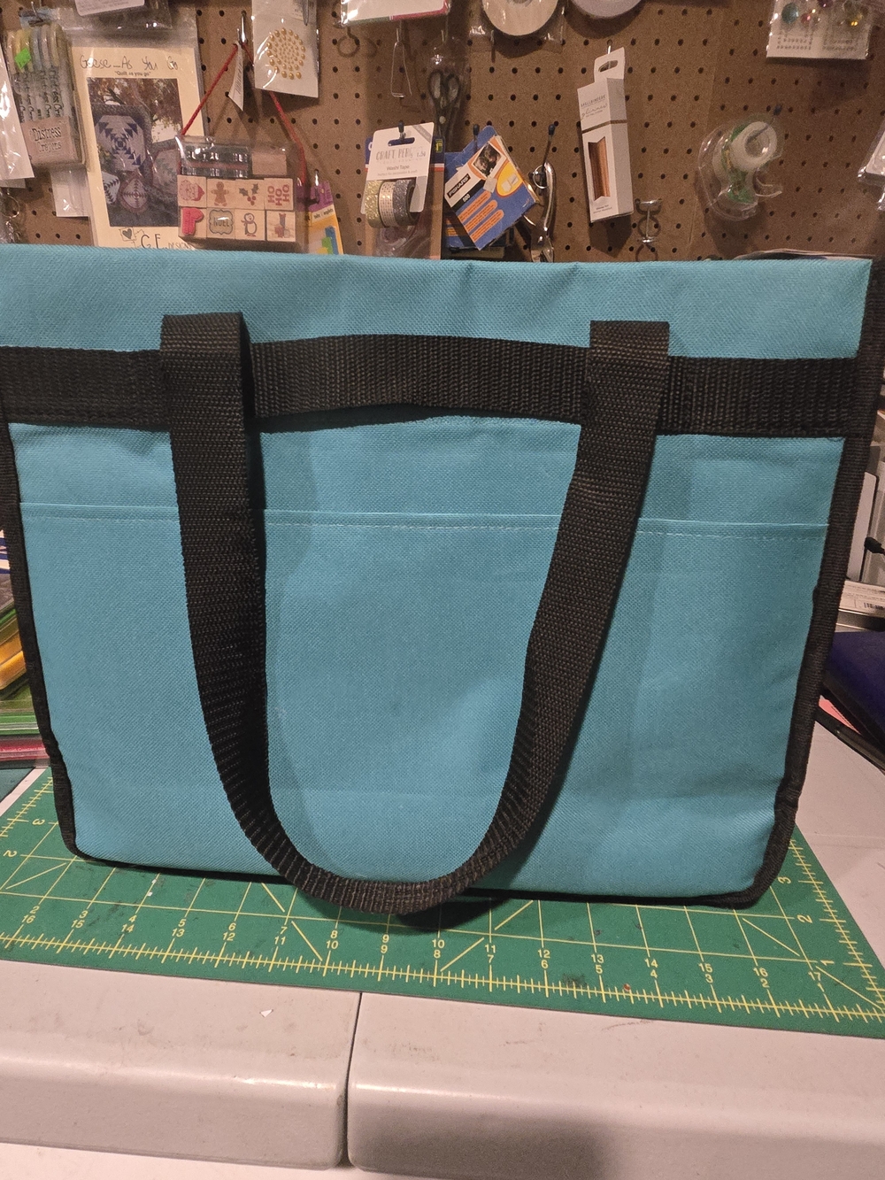 Scrapabilities Teal Tote Scrapbooking Organizer